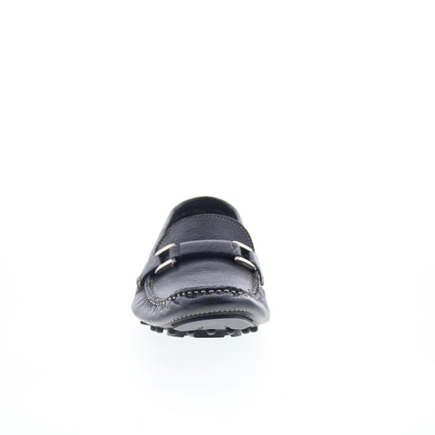 RD Company RD78 Mens Black Leather Slip On Loafers & Slip Ons Moccasin Shoes