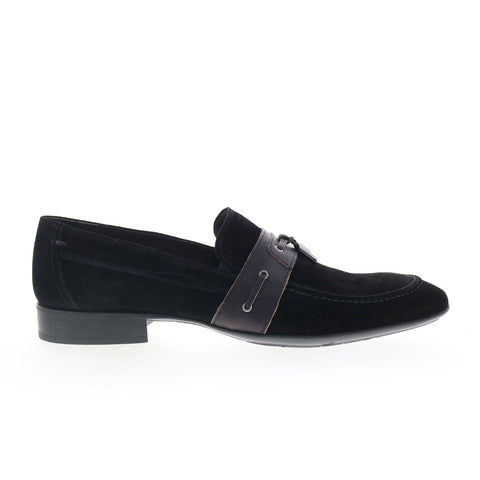 RD Company RD84 Mens Black Suede Slip On Loafers & Slip Ons Casual Shoes