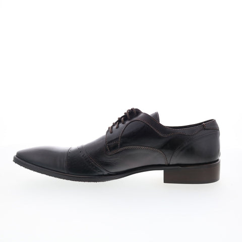 RD Company RD85 Mens Brown Leather Lace Up Oxfords & Lace Ups Cap Toe Shoes