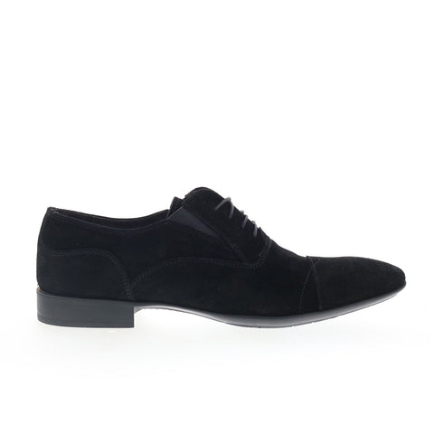 RD Company RD89 Mens Black Suede Lace Up Oxfords & Lace Ups Cap Toe Shoes
