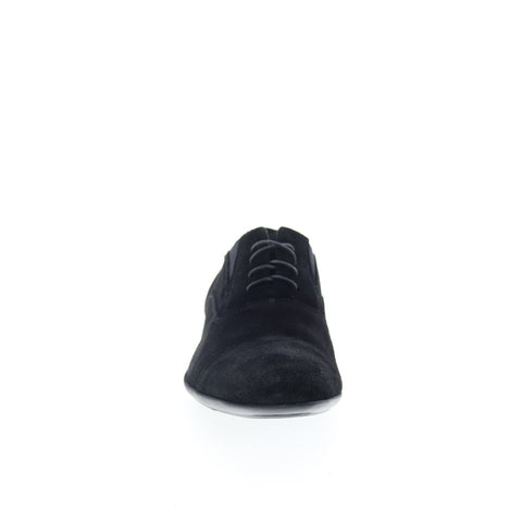 RD Company RD89 Mens Black Suede Lace Up Oxfords & Lace Ups Cap Toe Shoes