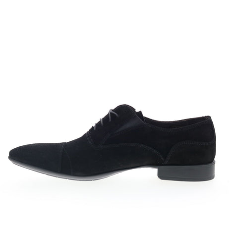 RD Company RD89 Mens Black Suede Lace Up Oxfords & Lace Ups Cap Toe Shoes