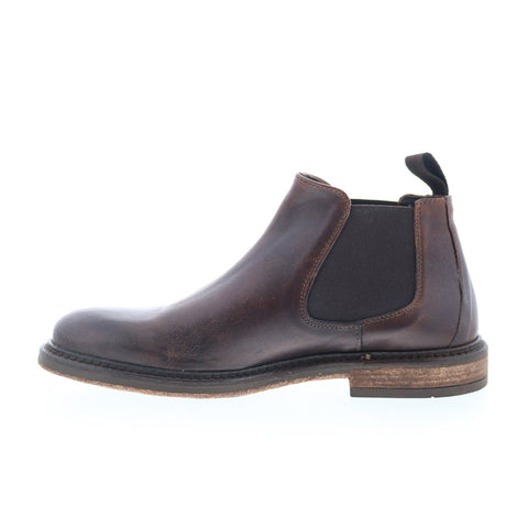 RD Company RD93 Mens Brown Leather Slip On Chelsea Boots