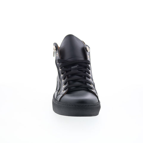 RD Company RD98 Mens Black Leather Lace Up Sneakers Lifestyle Shoes