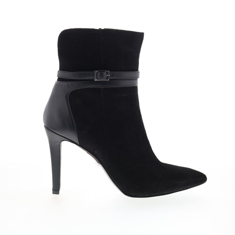 RD Company W-RD9 Womens Black Suede Zipper Pumps Heels Shoes