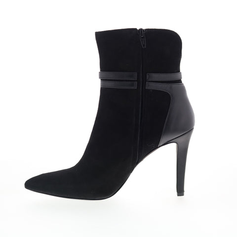 RD Company W-RD9 Womens Black Suede Zipper Pumps Heels Shoes