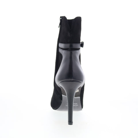 RD Company W-RD9 Womens Black Suede Zipper Pumps Heels Shoes