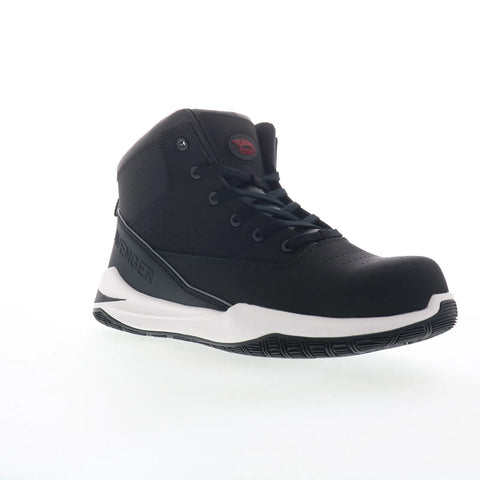 Avenger Reaction Mid Carbon Toe Slip Resistant Mens Black Wide Work Boots
