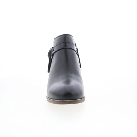Softwalk Reade S2363-001 Womens Black Leather Zipper Ankle & Booties Boots