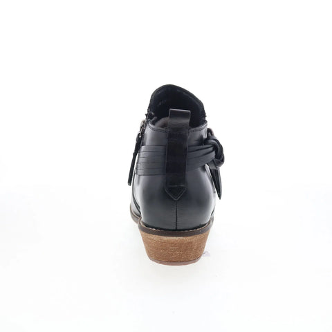 Softwalk Reade S2363-001 Womens Black Leather Zipper Ankle & Booties Boots