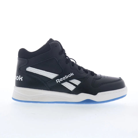Reebok BB 4500 Court Kids Black Leather Lace Up Lifestyle Sneakers Shoes