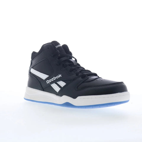 Reebok BB 4500 Court Kids Black Leather Lace Up Lifestyle Sneakers Shoes