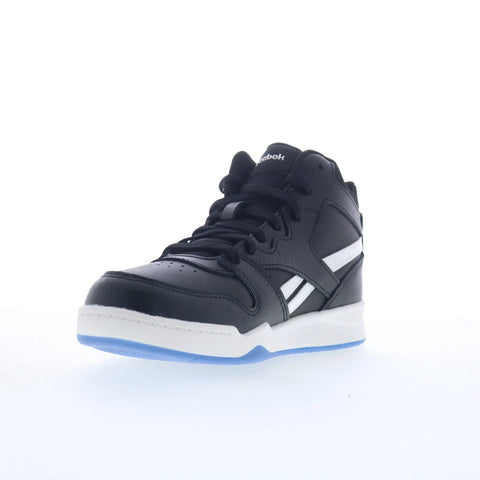 Reebok BB 4500 Court Kids Black Leather Lace Up Lifestyle Sneakers Shoes