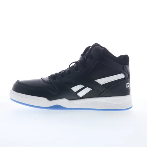 Reebok BB 4500 Court Kids Black Leather Lace Up Lifestyle Sneakers Shoes