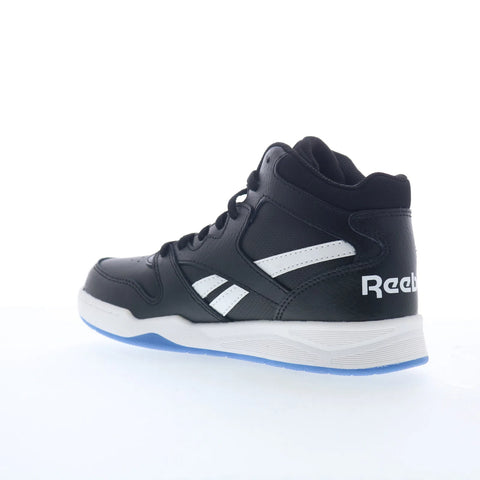Reebok BB 4500 Court Kids Black Leather Lace Up Lifestyle Sneakers Shoes
