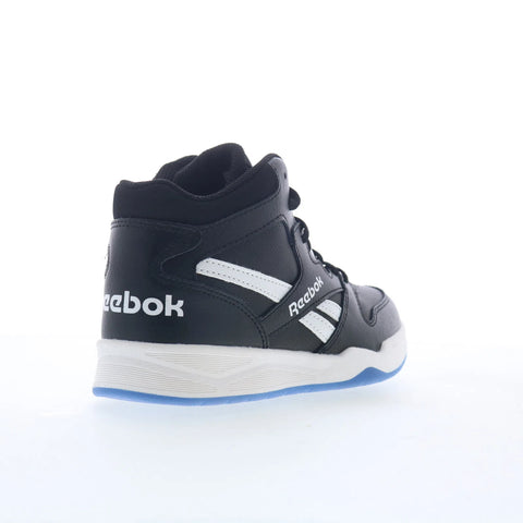 Reebok BB 4500 Court Kids Black Leather Lace Up Lifestyle Sneakers Shoes