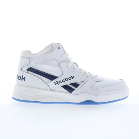 Reebok BB 4500 Court Kids White Leather Lace Up Lifestyle Sneakers Shoes