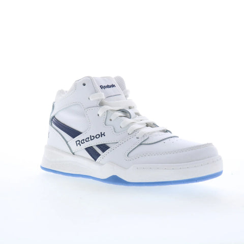 Reebok BB 4500 Court Kids White Leather Lace Up Lifestyle Sneakers Shoes