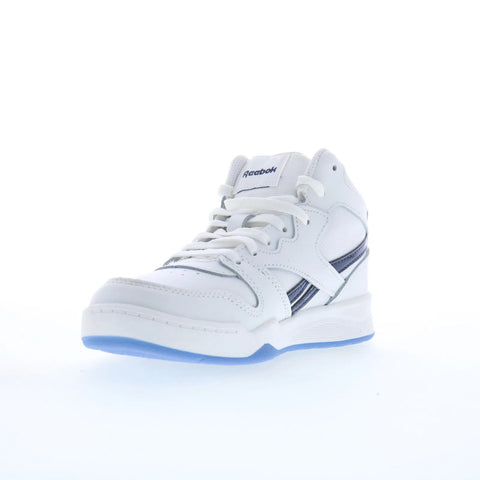 Reebok BB 4500 Court Kids White Leather Lace Up Lifestyle Sneakers Shoes