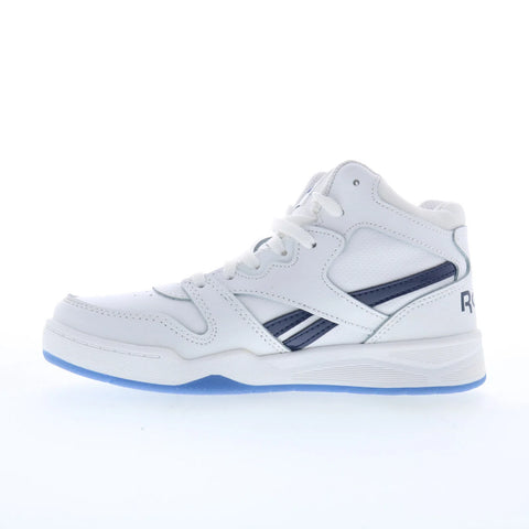 Reebok BB 4500 Court Kids White Leather Lace Up Lifestyle Sneakers Shoes