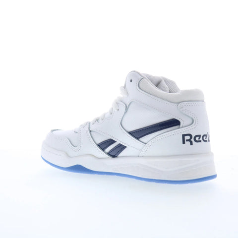 Reebok BB 4500 Court Kids White Leather Lace Up Lifestyle Sneakers Shoes
