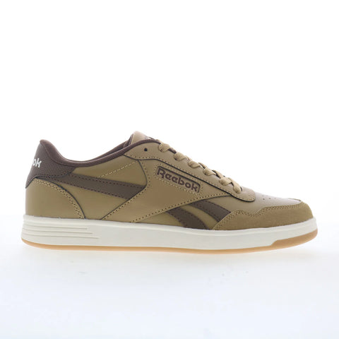 Reebok Court Advance Mens Beige Leather Lifestyle Sneakers Shoes