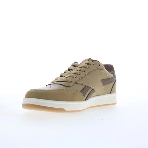 Reebok Court Advance Mens Beige Leather Lifestyle Sneakers Shoes