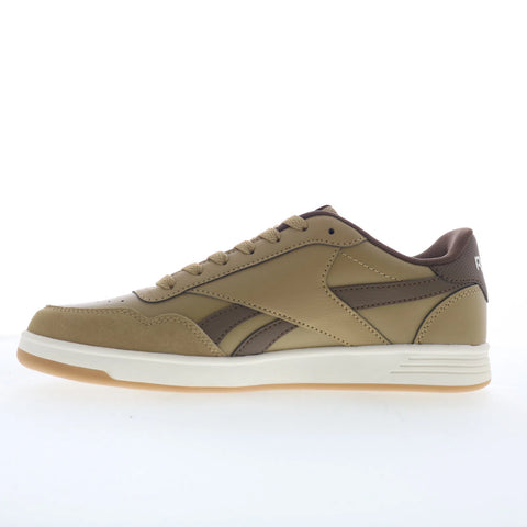 Reebok Court Advance Mens Beige Leather Lifestyle Sneakers Shoes