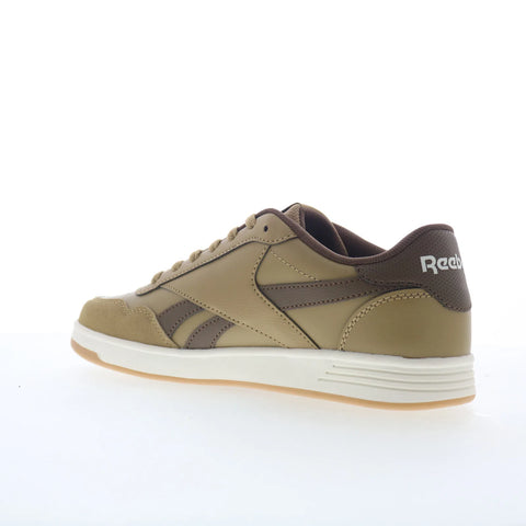 Reebok Court Advance Mens Beige Leather Lifestyle Sneakers Shoes
