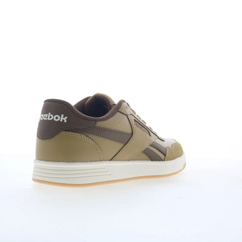Reebok Court Advance Mens Beige Leather Lifestyle Sneakers Shoes