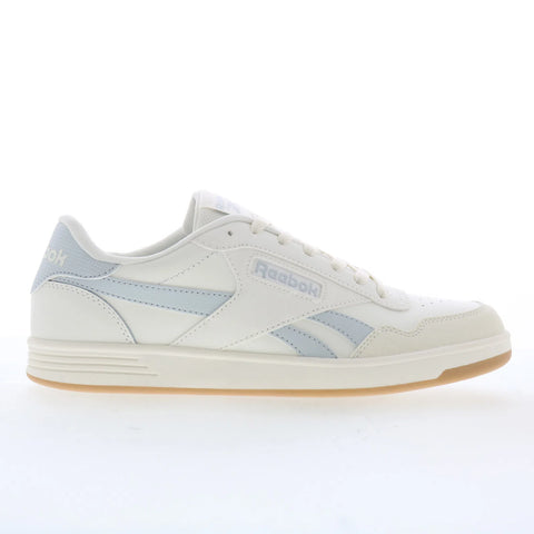 Reebok Court Advance Mens White Leather Lace Up Lifestyle Sneakers Shoes
