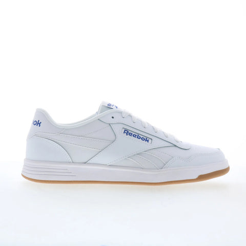 Reebok Court Advance Mens White Leather Lace Up Lifestyle Sneakers Shoes