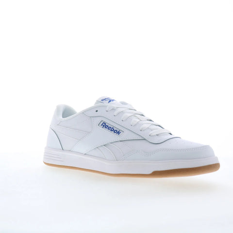 Reebok Court Advance Mens White Leather Lace Up Lifestyle Sneakers Shoes