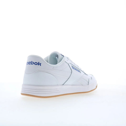 Reebok Court Advance Mens White Leather Lace Up Lifestyle Sneakers Shoes