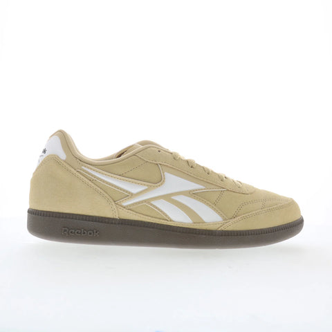 Reebok Finale Mens Beige Suede Lace Up Lifestyle Sneakers Shoes