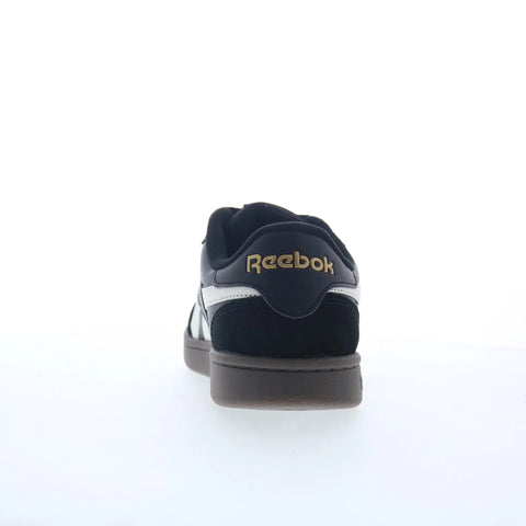 Reebok Forte Lounger Mens Black Leather Lace Up Lifestyle Sneakers Shoes