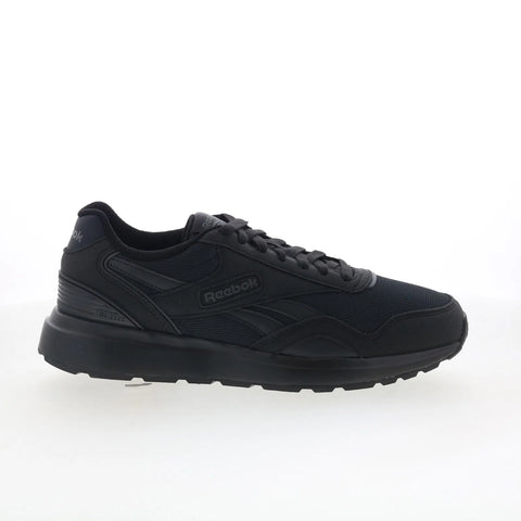 Reebok GL1100 Mens Black Suede Lace Up Lifestyle Sneakers Shoes