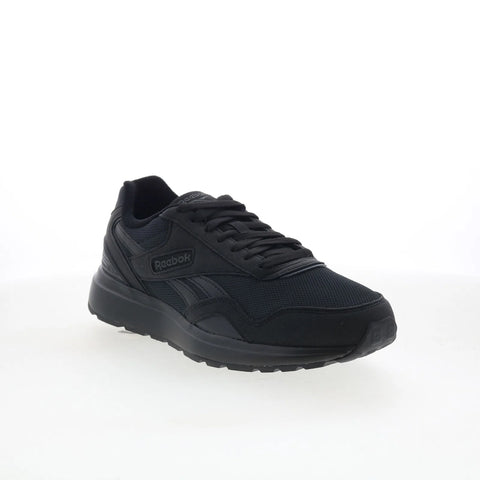 Reebok GL1100 Mens Black Suede Lace Up Lifestyle Sneakers Shoes