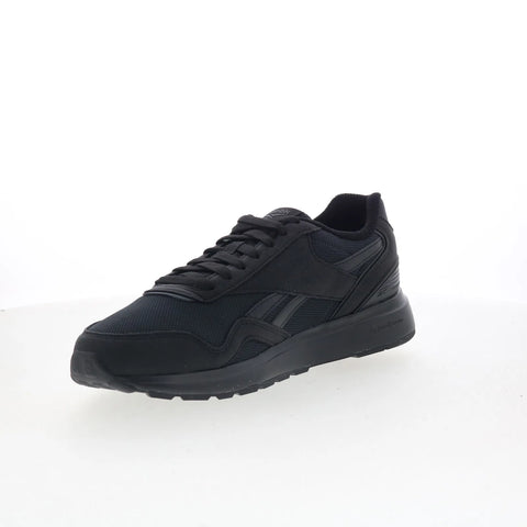 Reebok GL1100 Mens Black Suede Lace Up Lifestyle Sneakers Shoes