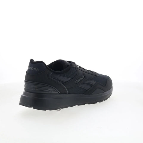 Reebok GL1100 Mens Black Suede Lace Up Lifestyle Sneakers Shoes
