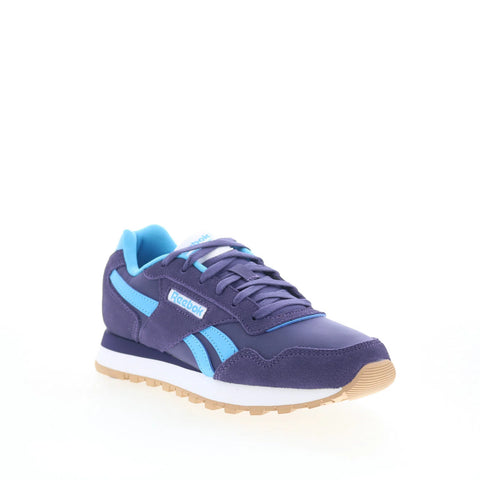 Reebok Glide Womens Purple Suede Lace Up Lifestyle Sneakers Shoes