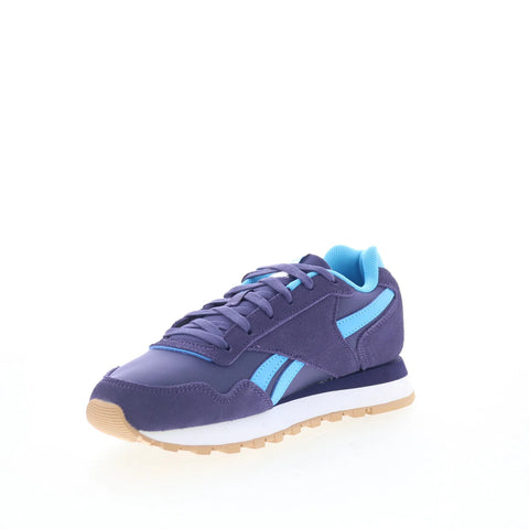 Reebok Glide Womens Purple Suede Lace Up Lifestyle Sneakers Shoes