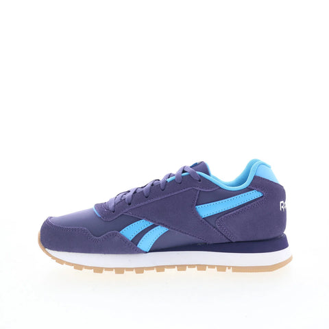 Reebok Glide Womens Purple Suede Lace Up Lifestyle Sneakers Shoes