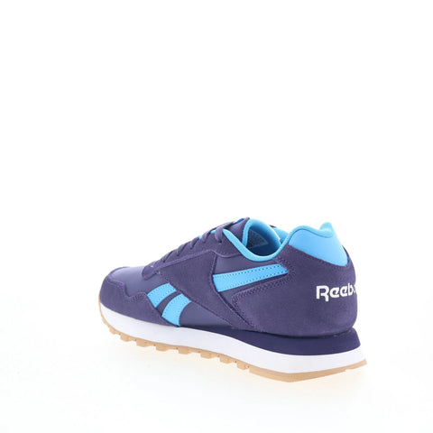 Reebok Glide Womens Purple Suede Lace Up Lifestyle Sneakers Shoes