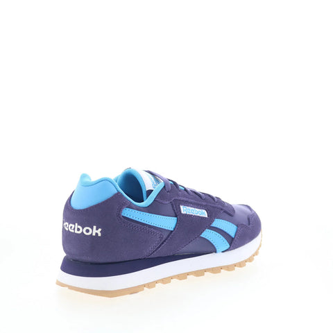 Reebok Glide Womens Purple Suede Lace Up Lifestyle Sneakers Shoes