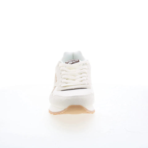 Reebok Glide Womens Beige Suede Lace Up Lifestyle Sneakers Shoes