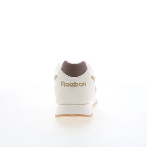 Reebok Glide Womens Beige Suede Lace Up Lifestyle Sneakers Shoes