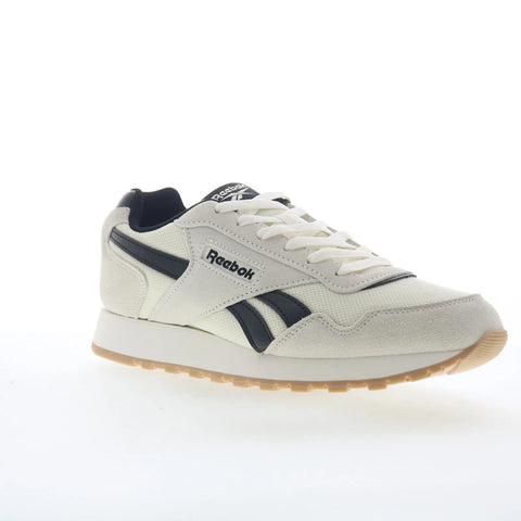 Reebok Glide Mens White Suede Lace Up Lifestyle Sneakers Shoes