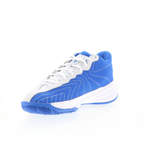 Reebok Press Kids White Mesh Lace Up Athletic Basketball Shoes