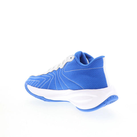 Reebok Press Kids White Mesh Lace Up Athletic Basketball Shoes